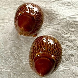 Make an offer on these adorable, hedgehog salt and pepper shakers —ceramic